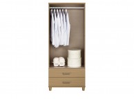 KT Deco Oak 2 Door Gents Wardrobe Thumbnail