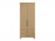 KT Deco Oak 2 Door Gents Wardrobe Thumbnail