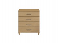 KT Deco Oak 4 Drawer Chest Thumbnail