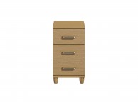 KT Deco Oak 3 Drawer Narrow Chest Thumbnail