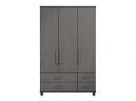 KT Deco Black And Graphite 3 Door Gents Wardrobe Thumbnail