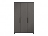 KT Deco Black And Graphite 3 Door Wardrobe Thumbnail