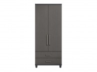 KT Deco Black And Graphite 2 Door Gents Wardrobe Thumbnail