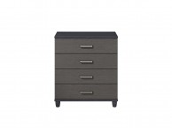 KT Deco Black And Graphite 4 Drawer Chest Thumbnail