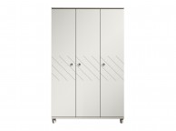 KT Geo White 3 Door Wardrobe Thumbnail