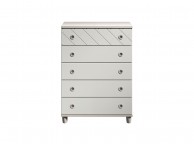 KT Geo White 5 Drawer Large Chest Thumbnail