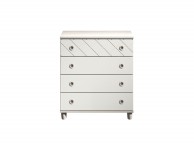 KT Geo White 4 Drawer Chest Thumbnail