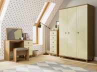 KT Geo Alabaster And Oak 3 Door Gents Wardrobe Thumbnail