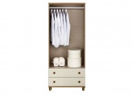 KT Geo Alabaster And Oak 2 Door Gents Wardrobe Thumbnail
