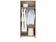 KT Geo Alabaster And Oak 2 Door Wardrobe Thumbnail
