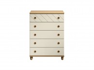 KT Geo Alabaster And Oak 5 Drawer Large Chest Thumbnail