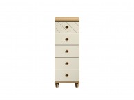 KT Geo Alabaster And Oak 5 Drawer Narrow Chest Thumbnail