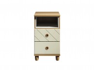 KT Geo Alabaster And Oak 2 Drawer Bedside Thumbnail
