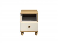 KT Geo Alabaster And Oak 1 Drawer Bedside Thumbnail