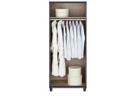KT Geo Soft Grey And Black 2 Door Wardrobe Thumbnail