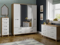KT Moda White 3 Door Mirrored Gents Wardrobe Thumbnail