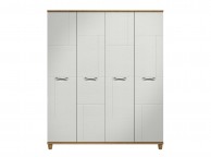KT Moda White 4 Door Wardrobe Thumbnail