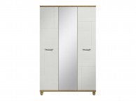 KT Moda White 3 Door Mirrored Wardrobe Thumbnail