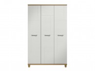 KT Moda White 3 Door Wardrobe Thumbnail