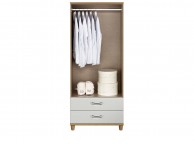 KT Moda White 2 Door Mirrored Gents Wardrobe Thumbnail