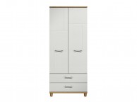 KT Moda White 2 Door Gents Wardrobe Thumbnail