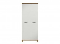 KT Moda White 2 Door Wardrobe Thumbnail