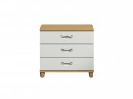 KT Moda White 3 Drawer Large Chest Thumbnail
