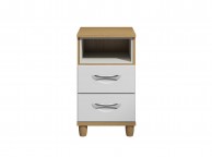 KT Moda White 2 Drawer Bedside Pod Chest Thumbnail