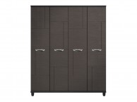 KT Moda Graphite And Black 4 Door Wardrobe Thumbnail