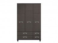 KT Moda Graphite And Black 3 Door Gents Wardrobe Thumbnail