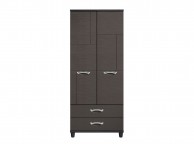 KT Moda Graphite And Black 2 Door Gents Wardrobe Thumbnail