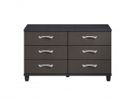 KT Moda Graphite And Black 6 Drawer Chest Thumbnail
