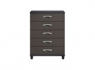 KT Moda Graphite And Black 5 Drawer Chest Thumbnail