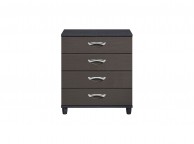 KT Moda Graphite And Black 4 Drawer Chest Thumbnail