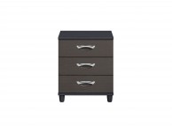 KT Moda Graphite And Black 3 Drawer Wide Chest Thumbnail