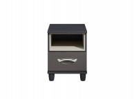 KT Moda Graphite And Black 1 Drawer Bedside Pod Chest Thumbnail