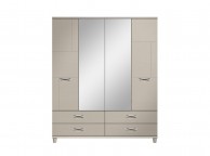 KT Moda Cashmere And Elm 4 Door Mirrored Gents Wardrobe Thumbnail