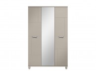 KT Moda Cashmere And Elm 3 Door Mirrored Wardrobe Thumbnail