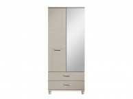 KT Moda Cashmere And Elm 2 Door Mirrored Gents Wardrobe Thumbnail