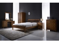 Flintshire Drury 4ft Small Double Oak Finish Bed Thumbnail