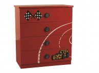 Sweet Dreams Formula Red 4 Drawer Chest of Drawers Thumbnail