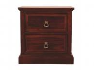 Sweet Dreams Wagner 2 Drawer Bedside Cabinet in Mahogany Thumbnail