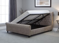 Emporia Oxford 5ft Kingsize Stone Fabric Ottoman Bed Thumbnail