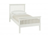 Bentley Designs Atlanta White 3ft Single High Foot End Bed Frame Thumbnail