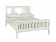 Bentley Designs Atlanta White 4ft Small Double High Foot End Bed Frame Thumbnail