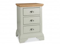 Bentley Designs Hampstead Soft Grey And Oak 3 Drawer Nightstand Thumbnail