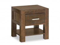 Bentley Designs Lyon Walnut 1 Drawer Nightstand Thumbnail