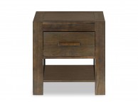 Bentley Designs Lyon Walnut 1 Drawer Nightstand Thumbnail