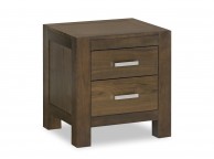 Bentley Designs Lyon Walnut 2 Drawer Nightstand Thumbnail