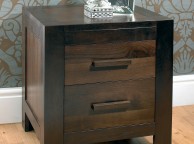 Bentley Designs Lyon Walnut 2 Drawer Nightstand Thumbnail